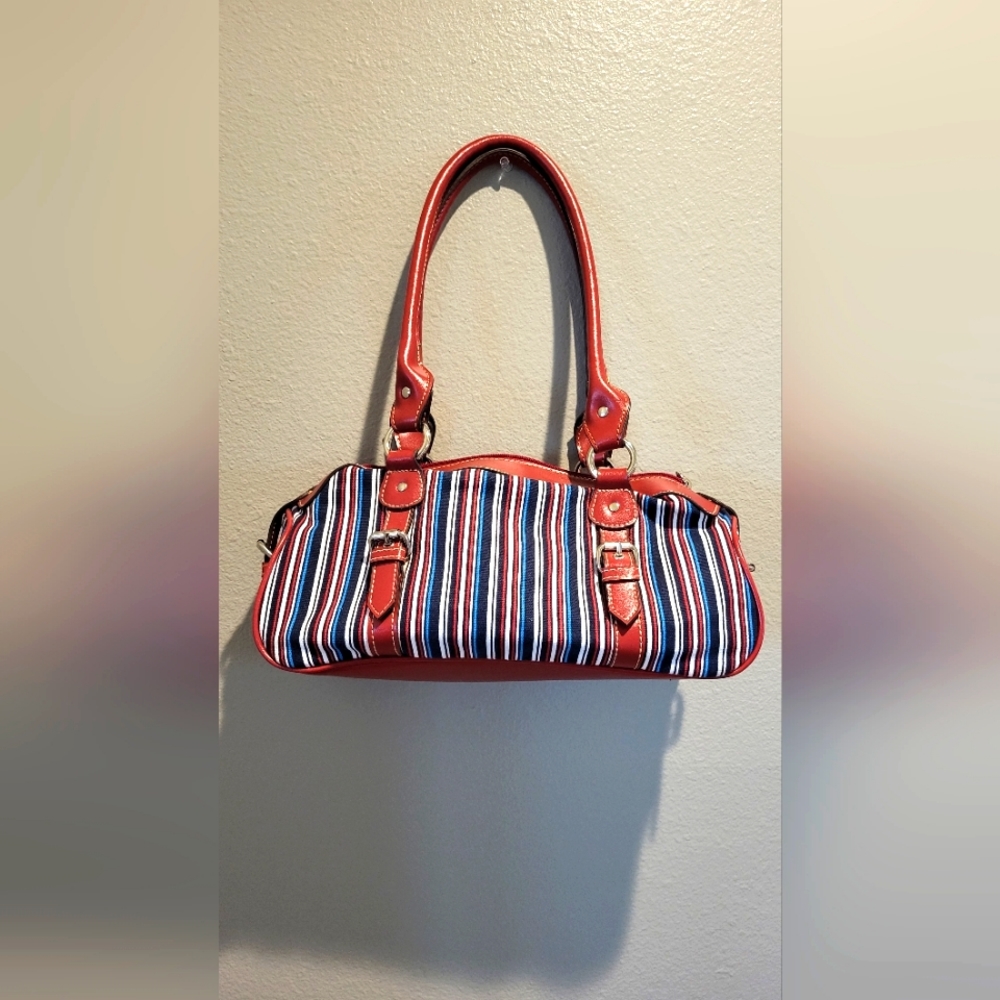 Red White and Blue Emillie M. Hand bag
